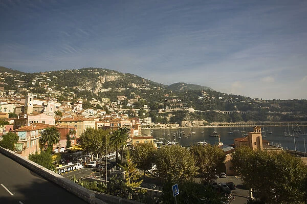 View of town from La Citadelle at Villefranche. Near Nice in the South of France