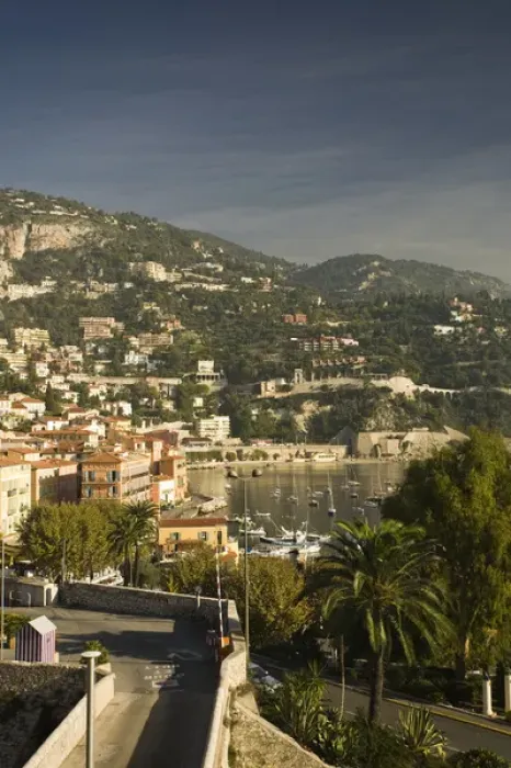 Framed Print : View of Villefranche in morning light. Near Nice in the South of France Framed Print : View of Villefranche in morning light. Near Nice in the South of France