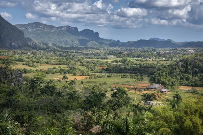 Framed Print : View of Vinales Valley seen from Hotel Los Jazmines viewpoint, Vinales, Cuba