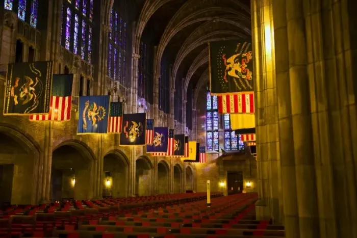 Framed Print : In side view of the West Point Cathedral