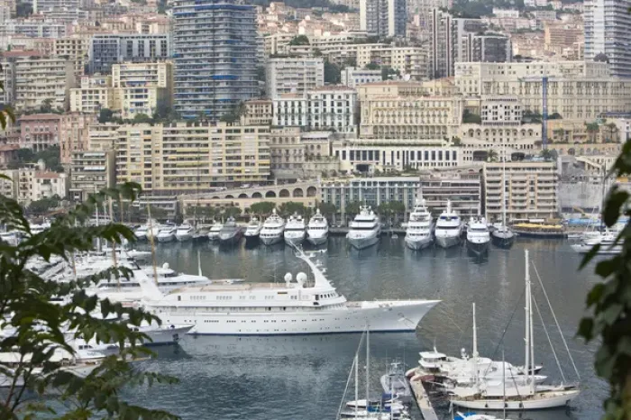 Framed Print : View of world famous harbor and city of with many large yachets. Monte-Carlo in Monaco Framed Print : View of world famous harbor and city of with many large yachets. Monte-Carlo in Monaco