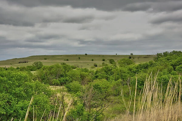 Viewing across some of the Flint Hills in Kansas