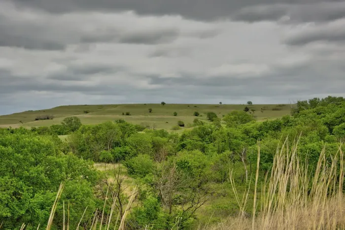 Framed Print : Viewing across some of the Flint Hills in Kansas