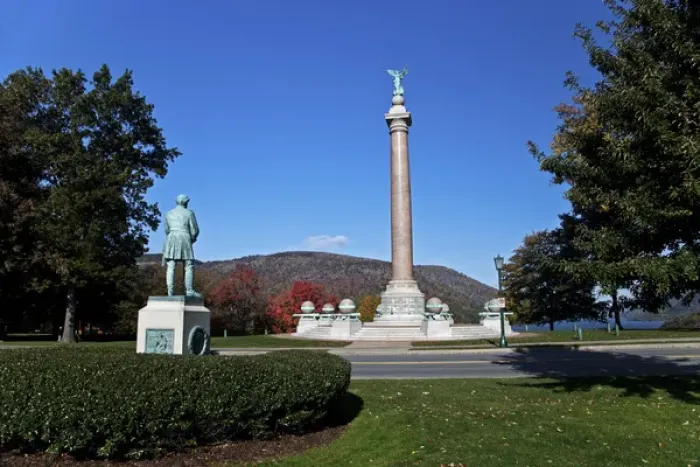 Framed Print : Viewing the grounds at West Point NY