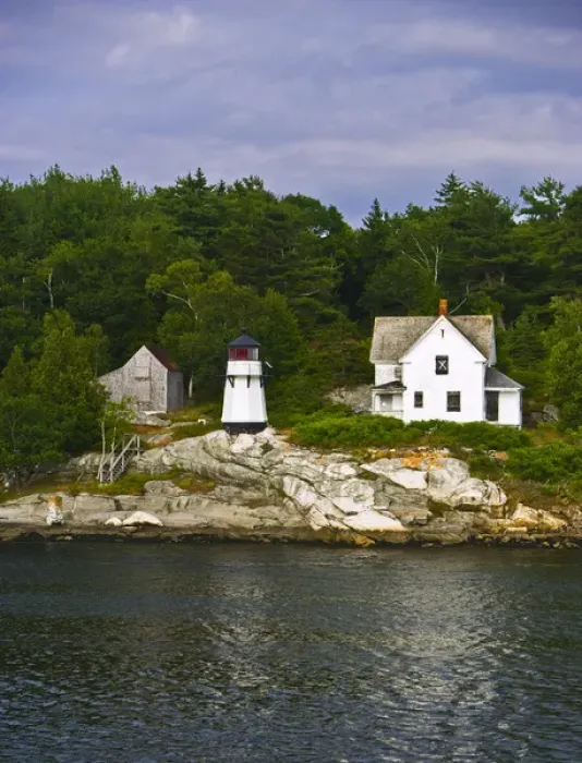 Framed Print : Viewing light houses while sailing down the Keybeck River