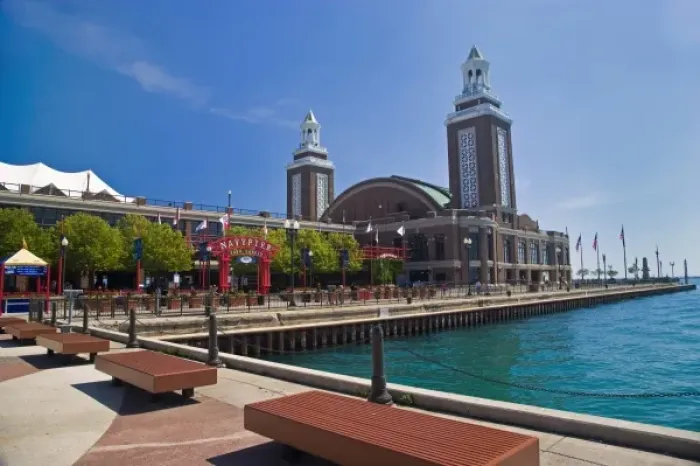 Framed Print : Viewing the Navy Pier in Chicago Framed Print : Viewing the Navy Pier in Chicago
