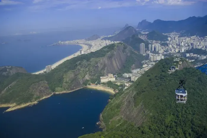 Framed Print : Views from atop Sugar Loaf Mountain, Pao de Acucar (325 meters), Rio de Janiero, Brazil Framed Print : Views from atop Sugar Loaf Mountain, Pao de Acucar (325 meters), Rio de Janiero, Brazil