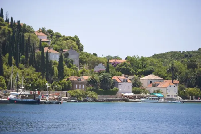 Framed Print : Views around Kolocep Island, Boat tour of Elaphite Islands from Dubrovnik, Southeastern