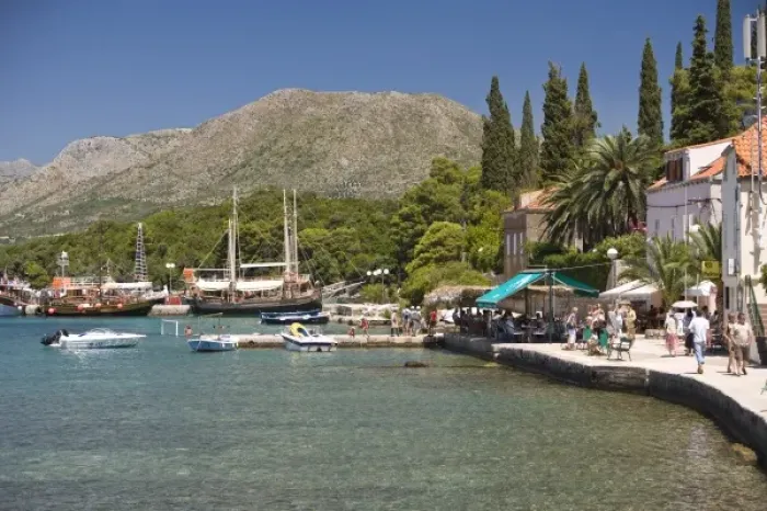 Framed Print : Views around Kolocep Island, Boat tour of Elaphite Islands from Dubrovnik, Southeastern