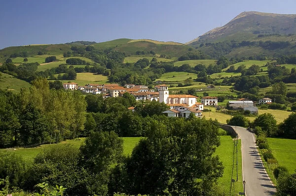 The village of Amaiur in the Baztan Valley of the Navarre region of northern Spain