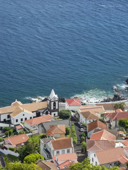 Framed Print : Village in Calheta. Sao Jorge Island, Azores, Portugal
