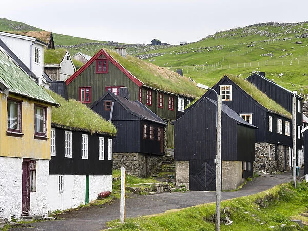 The village on the island Mykines, part of the Faroe Islands in the North Atlantic