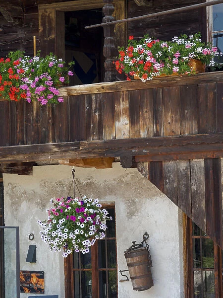 Village Reit im Winkl in the Chiemgau in the Bavarian alps. Europe, Germany, Bavaria