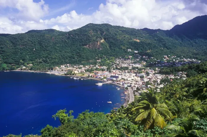 Framed Print : Village of Sourfriere, St. Lucia, Caribbean Framed Print : Village of Sourfriere, St. Lucia, Caribbean
