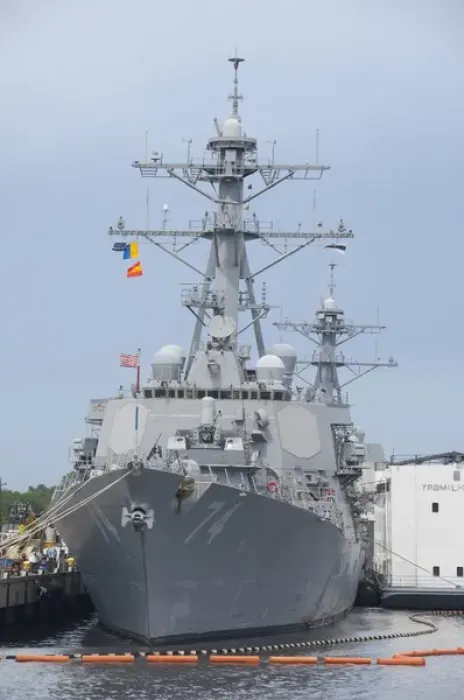 Framed Print : Virginia, Norfolk. Norfolk Navel Station. US Naval destroyer, DDG 74, McFaul Framed Print : Virginia, Norfolk. Norfolk Navel Station. US Naval destroyer, DDG 74, McFaul