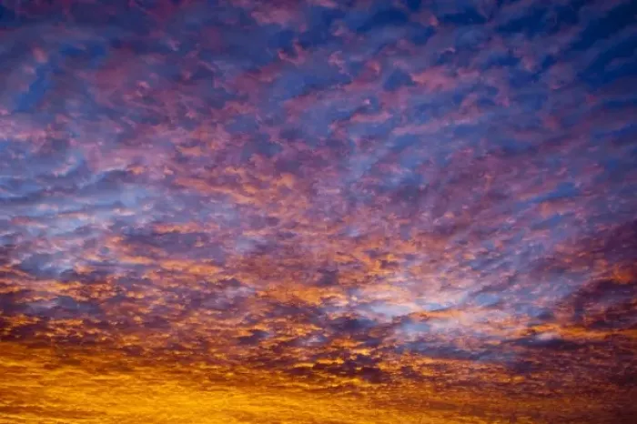 Framed Print : Vivid sunrise looking over the morning fog in the Blue Ridge mountains near Brevard