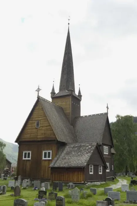 Framed Print : vogo Stave Church Vagamo norway