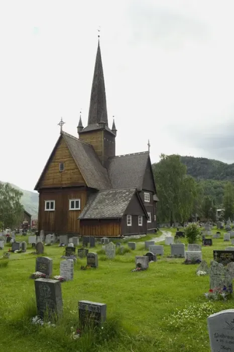 Framed Print : vogo Stave Church Vagamo norway