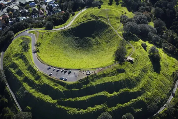 Framed Print : Volcanic crater, Mt Eden, ( historic Maori pa site ), Auckland, North Island, New Framed Print : Volcanic crater, Mt Eden, ( historic Maori pa site ), Auckland, North Island, New