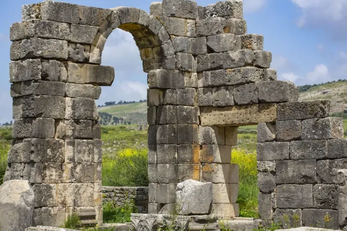 Framed Print : Volubilis, Morocco, Ancient Roman city, arched door ruins Framed Print : Volubilis, Morocco, Ancient Roman city, arched door ruins