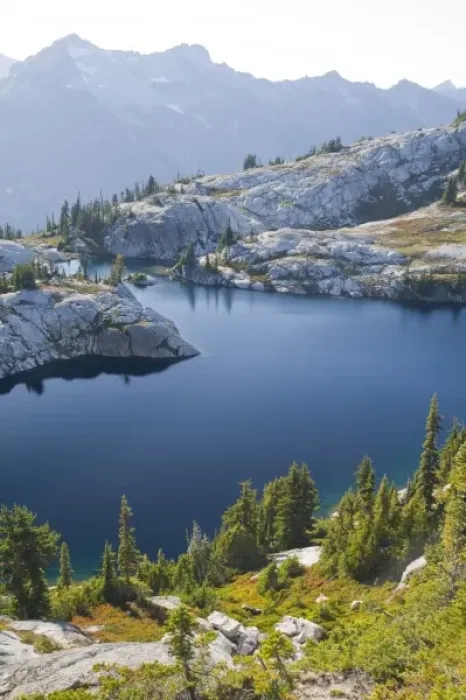 Framed Print : WA, Alpine Lakes Wilderness, Lower Robin Lake, Mount Daniel in background Framed Print : WA, Alpine Lakes Wilderness, Lower Robin Lake, Mount Daniel in background
