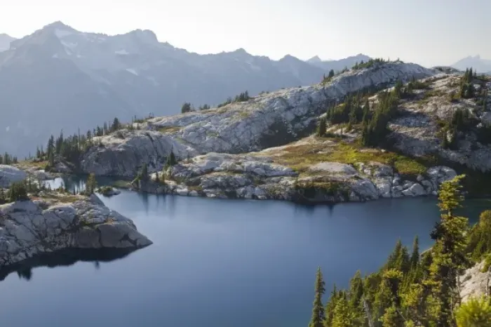 Framed Print : WA, Alpine Lakes Wilderness, Lower Robin Lake, Mount Daniel in background Framed Print : WA, Alpine Lakes Wilderness, Lower Robin Lake, Mount Daniel in background