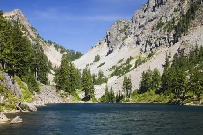 Framed Print : WA, Alpine Lakes Wilderness, Melakwa Lake