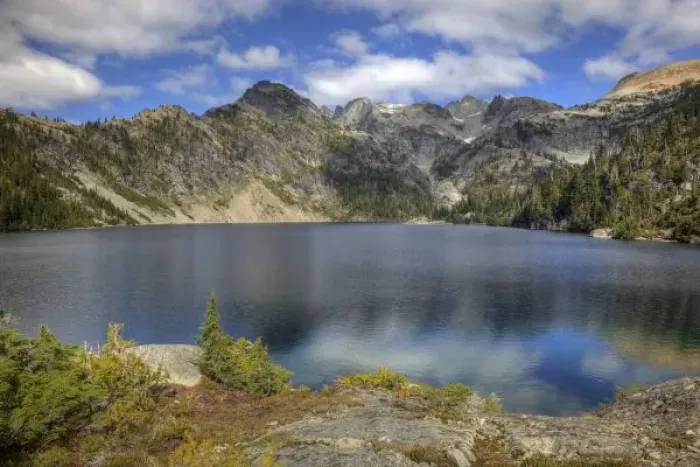 Framed Print : WA, Alpine Lakes Wilderness, Spade Lake, and Mount Daniel Framed Print : WA, Alpine Lakes Wilderness, Spade Lake, and Mount Daniel
