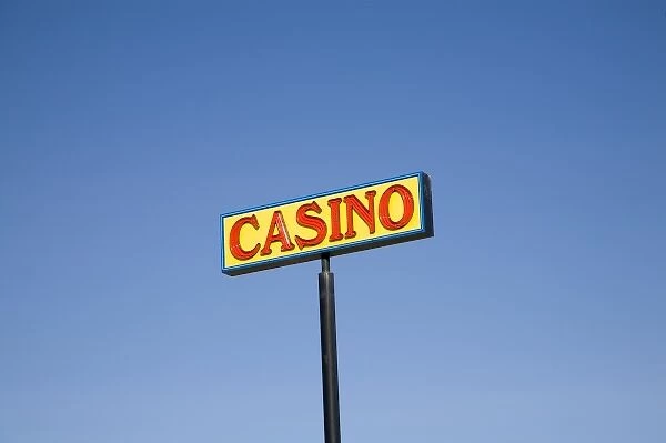 WA, Ellensburg, Wild Goose Casino sign