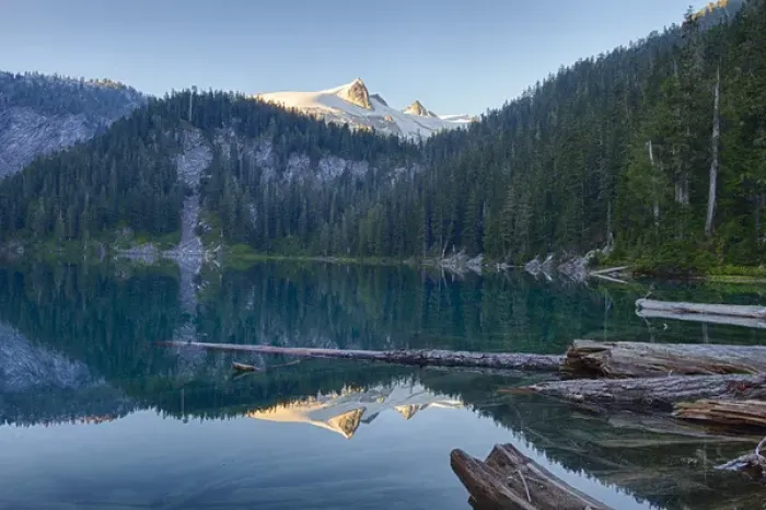 Framed Print : WA, Glacier Peak Wilderness, Snowking Mountain, reflected in Found Lake Framed Print : WA, Glacier Peak Wilderness, Snowking Mountain, reflected in Found Lake