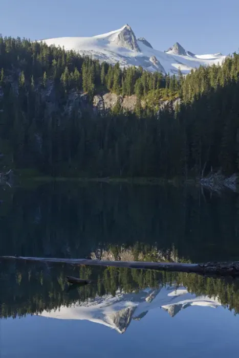 Framed Print : WA, Glacier Peak Wilderness, Snowking Mountain, reflected in Found Lake Framed Print : WA, Glacier Peak Wilderness, Snowking Mountain, reflected in Found Lake