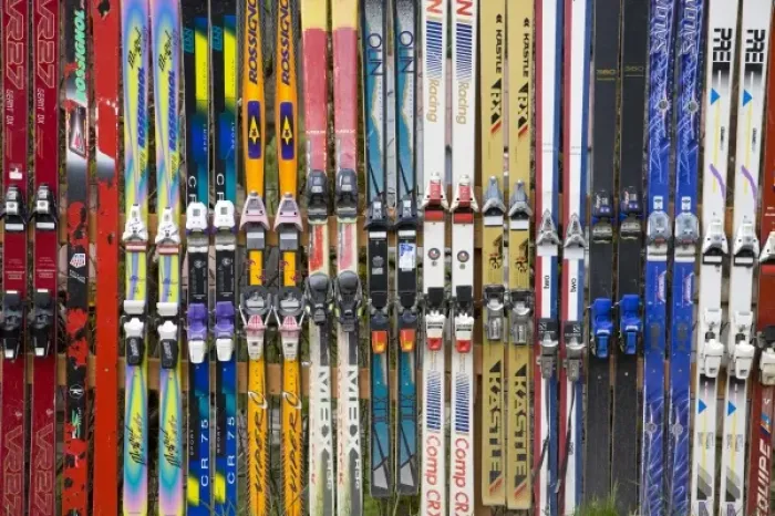 Framed Print : WA, Glacier, Ski Fence, at the Glacier Ski Shop Framed Print : WA, Glacier, Ski Fence, at the Glacier Ski Shop