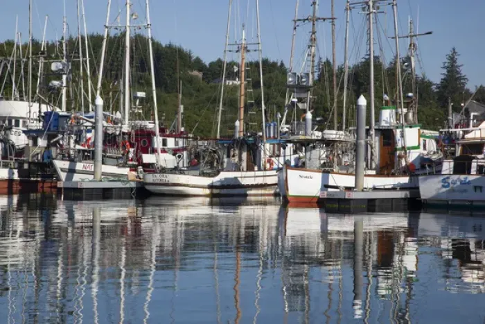 Framed Print : WA, Ilwaco, fishing boats at Port of Ilwaco