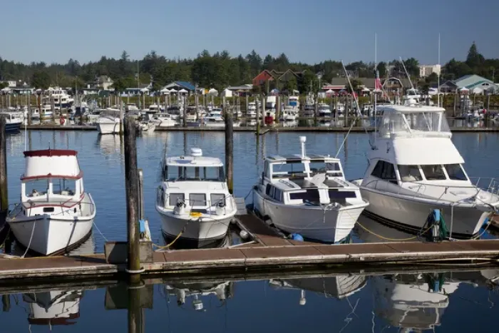 Framed Print : WA, Ilwaco, Marina, at Port of Ilwaco; with fishing boats and cannery Framed Print : WA, Ilwaco, Marina, at Port of Ilwaco; with fishing boats and cannery
