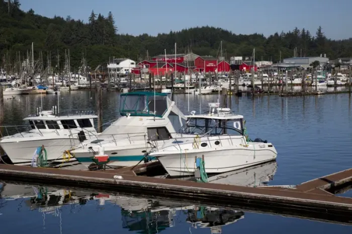 Framed Print : WA, Ilwaco, Marina, at Port of Ilwaco; with fishing boats and cannery Framed Print : WA, Ilwaco, Marina, at Port of Ilwaco; with fishing boats and cannery