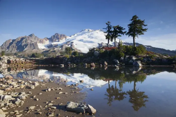Framed Print : WA, Mount Baker National Recreation Area, Park Butte, Mount Baker reflected in alpine Framed Print : WA, Mount Baker National Recreation Area, Park Butte, Mount Baker reflected in alpine