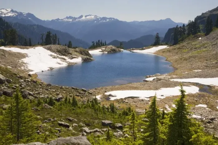 Framed Print : WA, Mt. Baker Wilderness, Lake Ann Framed Print : WA, Mt. Baker Wilderness, Lake Ann
