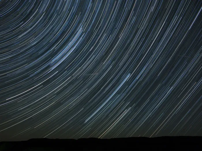 Framed Print : WA. Palouse Falls State Park, Star trails and Perseid Meteor Showers