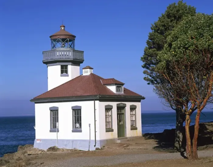 Framed Print : WA, San Juan Island, Lime Kiln lighthouse Framed Print : WA, San Juan Island, Lime Kiln lighthouse
