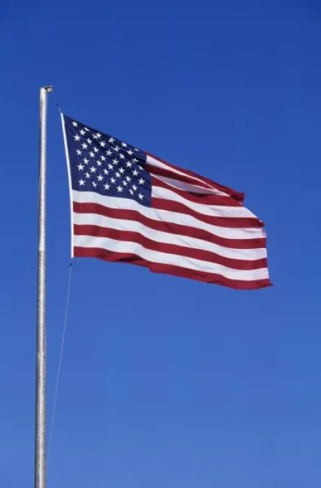 Framed Print : WA, Seattle, American Flag Framed Print : WA, Seattle, American Flag
