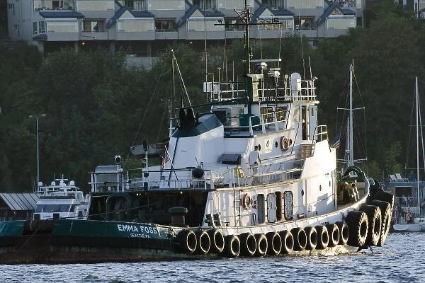 WA, Seattle, Lake Union, Foss tugboat