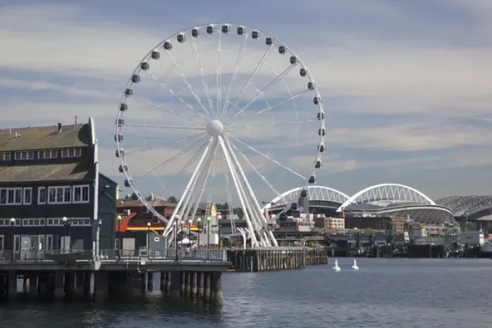 Framed Print : WA, Seattle, The Seattle Great Wheel, at Pier 57 on the waterfront Framed Print : WA, Seattle, The Seattle Great Wheel, at Pier 57 on the waterfront