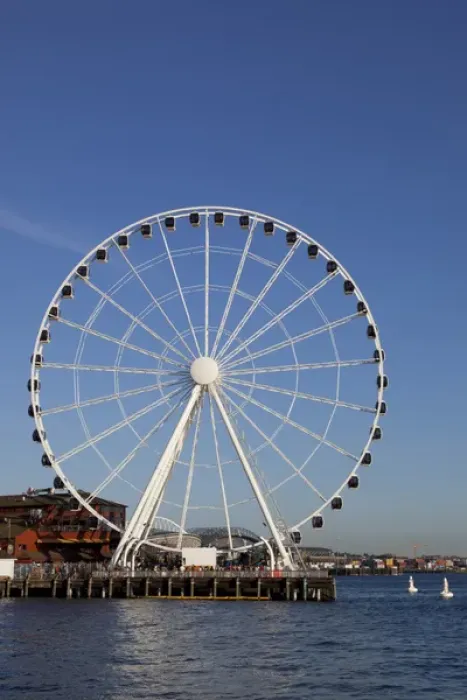 Framed Print : WA, Seattle, The Seattle Great Wheel, at Pier 57 on the waterfront Framed Print : WA, Seattle, The Seattle Great Wheel, at Pier 57 on the waterfront