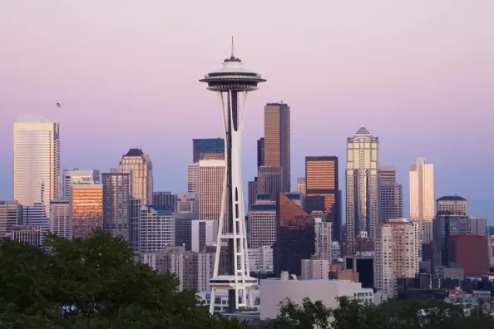 Framed Print : WA, Seattle, Seattle skyline with Space Needle, view from Kerry Park Framed Print : WA, Seattle, Seattle skyline with Space Needle, view from Kerry Park