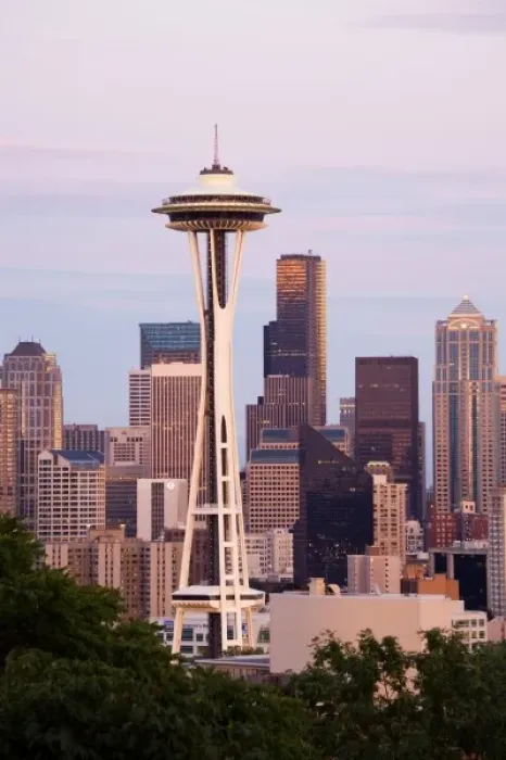Framed Print : WA, Seattle, Seattle skyline with Space Needle, view from Kerry Park Framed Print : WA, Seattle, Seattle skyline with Space Needle, view from Kerry Park