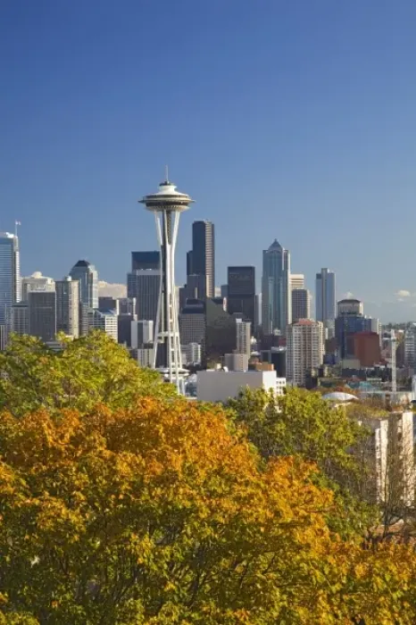 Framed Print : WA, Seattle, Seattle skyline with Space Needle, view from Kerry Park Framed Print : WA, Seattle, Seattle skyline with Space Needle, view from Kerry Park