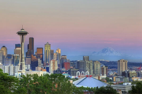 WA, Seattle, skyline from Kerry Park