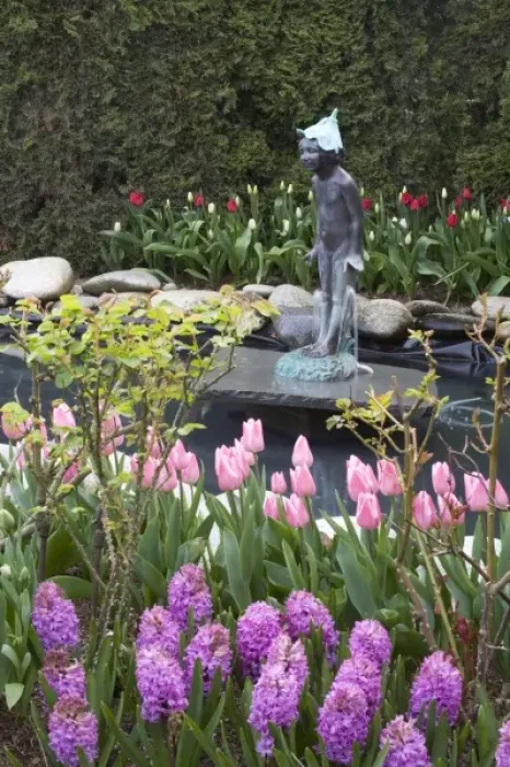 Framed Print : WA, Skagit Valley, Roozengaarde Tulip Garden, memorial statue Framed Print : WA, Skagit Valley, Roozengaarde Tulip Garden, memorial statue