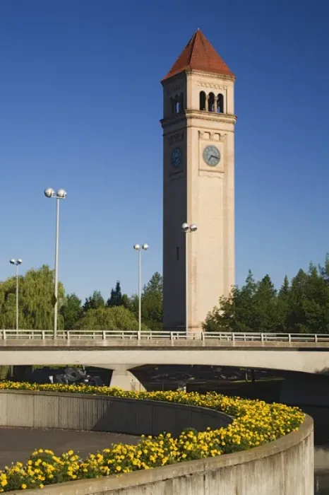 Framed Print : WA, Spokane, Clock Tower at Riverfront Park Framed Print : WA, Spokane, Clock Tower at Riverfront Park
