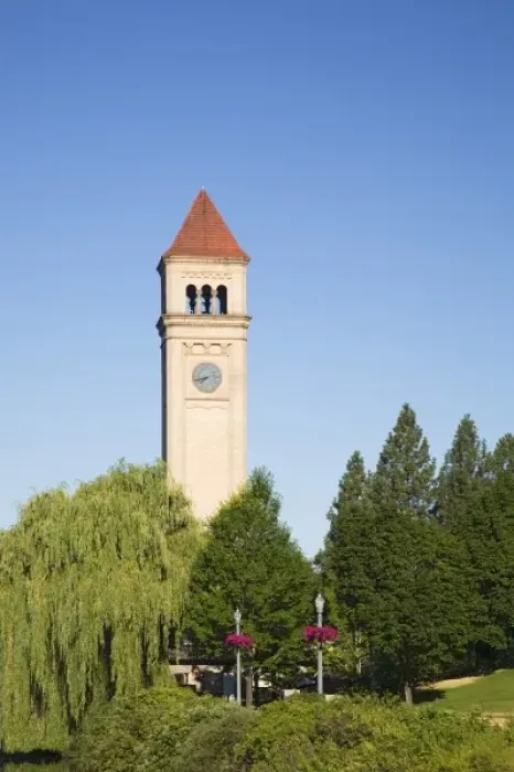 Framed Print : WA, Spokane, Clock Tower at Riverfront Park Framed Print : WA, Spokane, Clock Tower at Riverfront Park